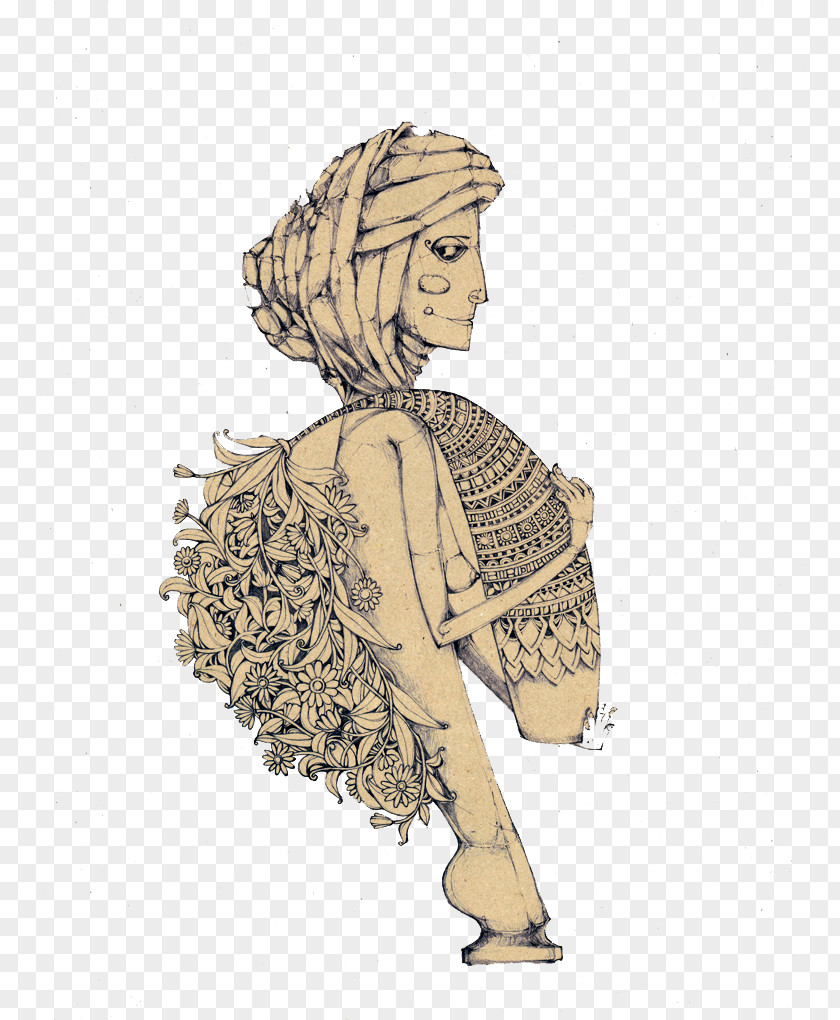 Hand Drawn Woman Illustration PNG