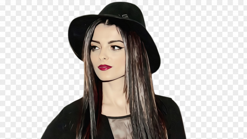 Headgear Long Hair Clothing Lip Hat Black PNG