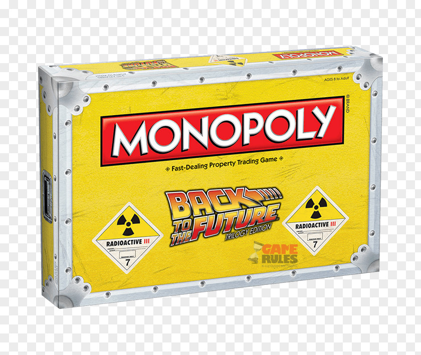 Monopoly Man Winning Moves Marty McFly Back To The Future Board Game PNG