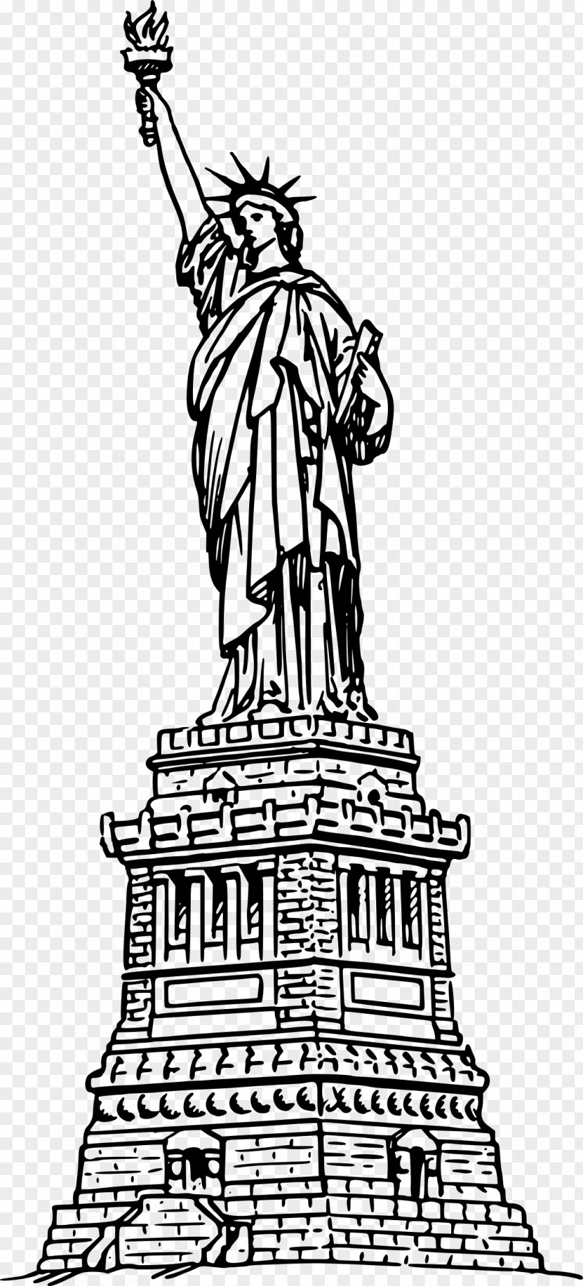Usa Statue Of Liberty Coloring Book Drawing PNG