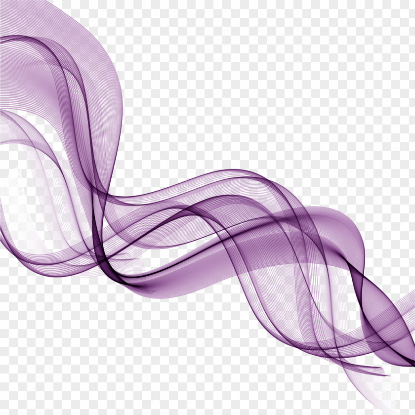 Purple Ribbon Line Curve Royalty-free Illustration PNG
