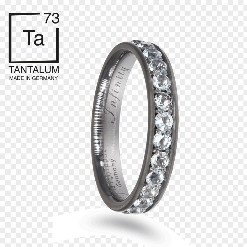 Ring Wedding Tantalum Platinum Topaz PNG