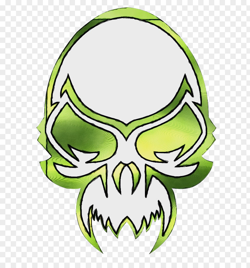 Symbol Green Skull PNG