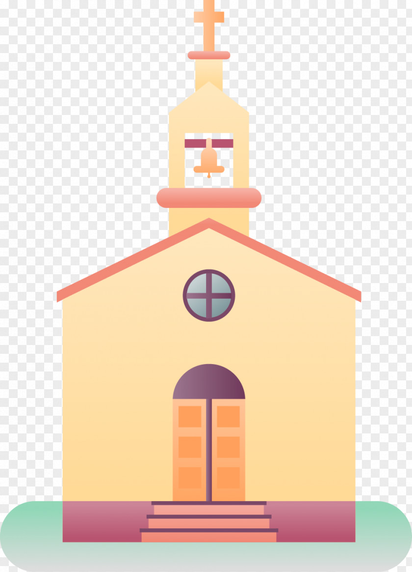 Vector Painted Flat Churches Euclidean Icon PNG