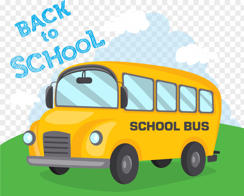 Minibus Public Transport Cartoon School Bus PNG