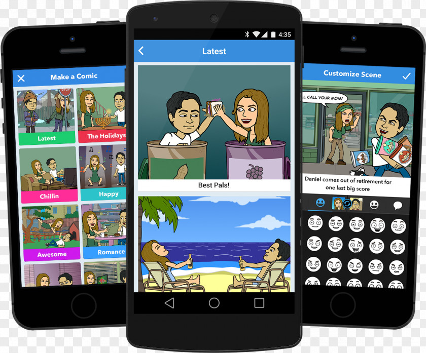 Snapchat Bitstrips Comics Mobile Phones Storyboard Avatar PNG