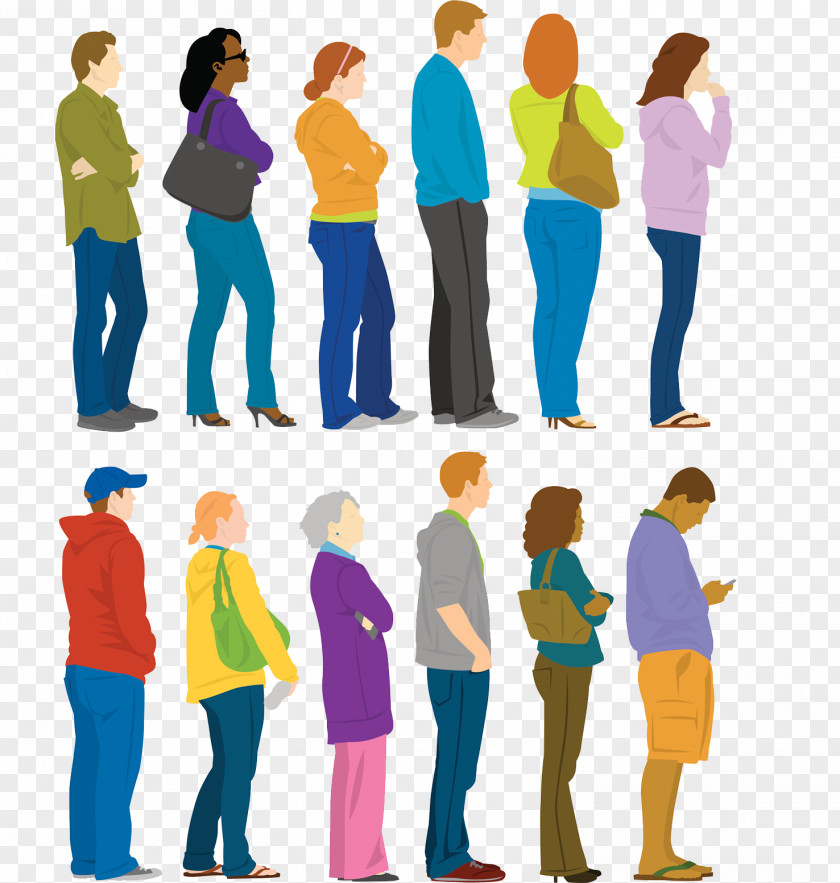 Line Up Shopping Payment Royalty-free People Illustration PNG