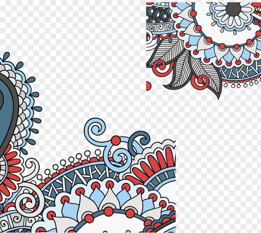 Vintage Traditional Pattern Material Ornament PNG