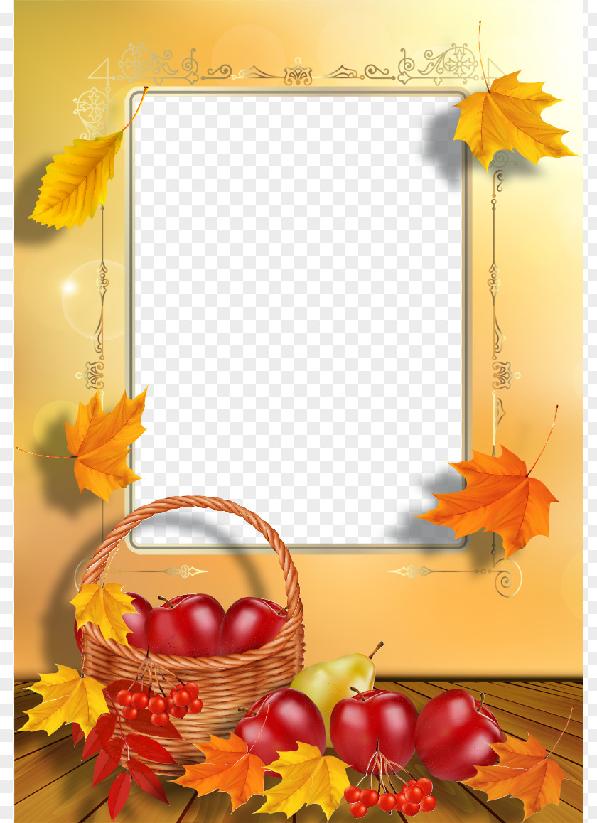 Autumn Leaves Frame Picture Photography PNG