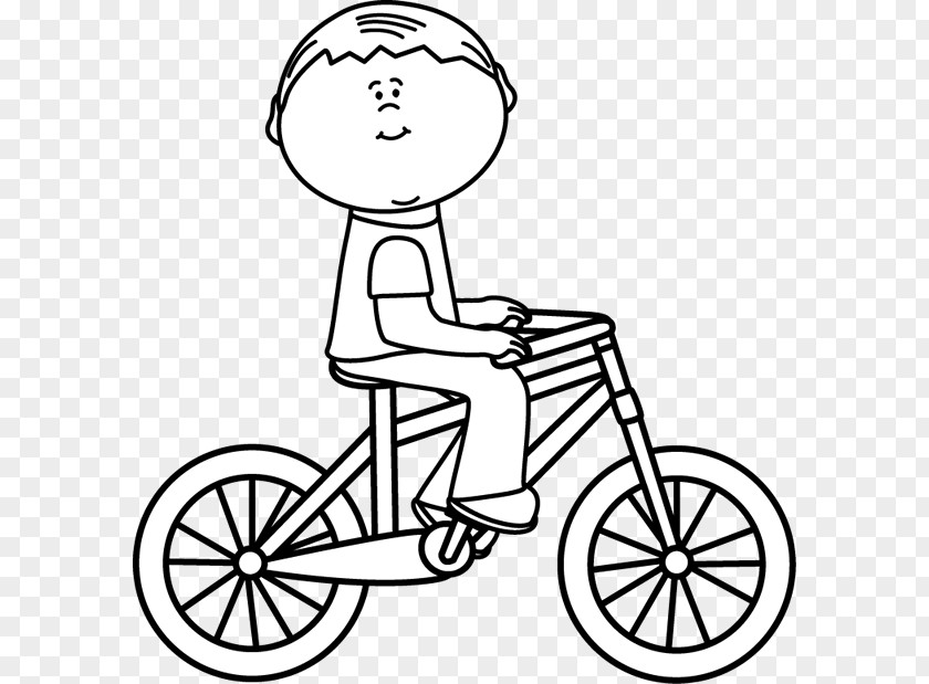 Car Rider Cliparts Bicycle Black And White Cycling Clip Art PNG