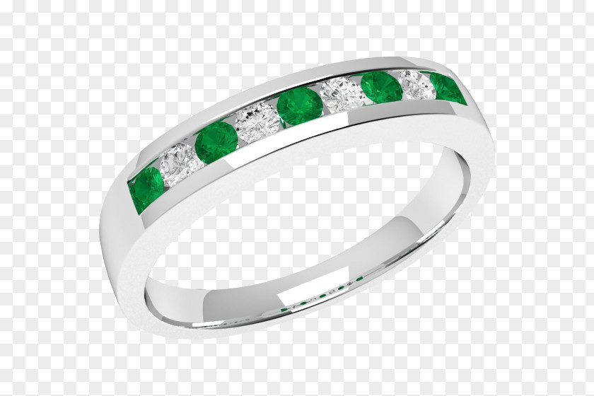 Eternity Ring Earring Emerald Diamond Engagement PNG