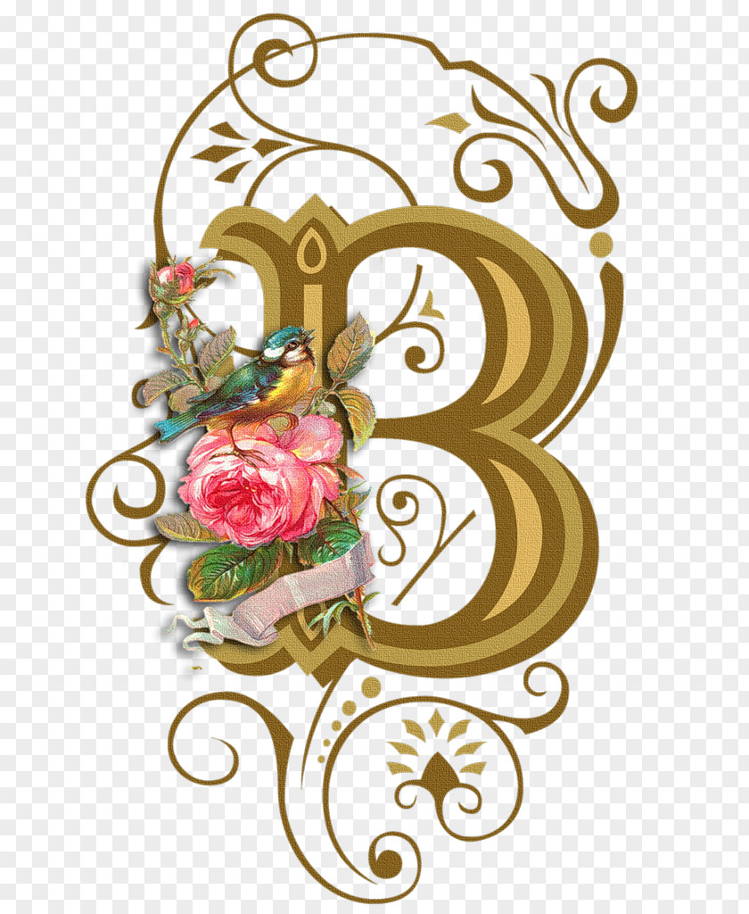 Floral Letter Vector Graphics Alphabet Initial Image Lettering PNG