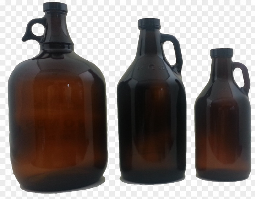 Growler Glass Bottle Beer Vase PNG