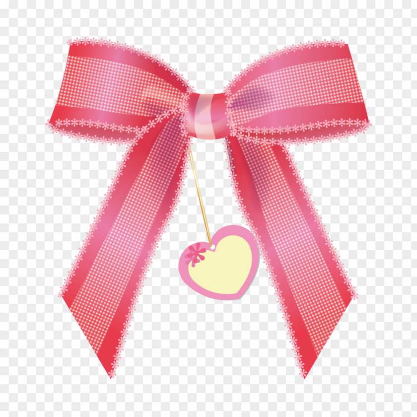 Pink Bow Ribbon Butterfly Shoelace Knot PNG