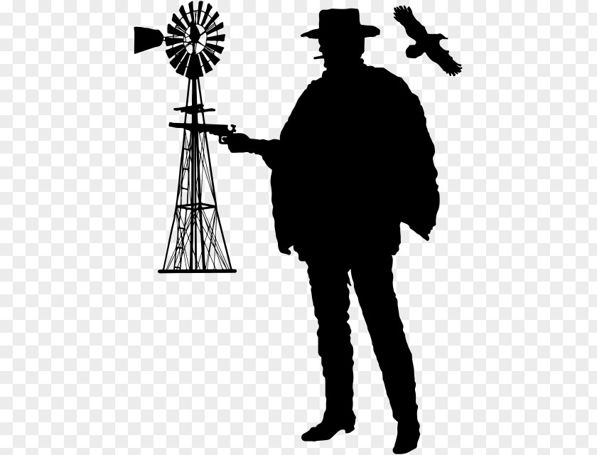 Silhouette Gunfighter Clip Art PNG