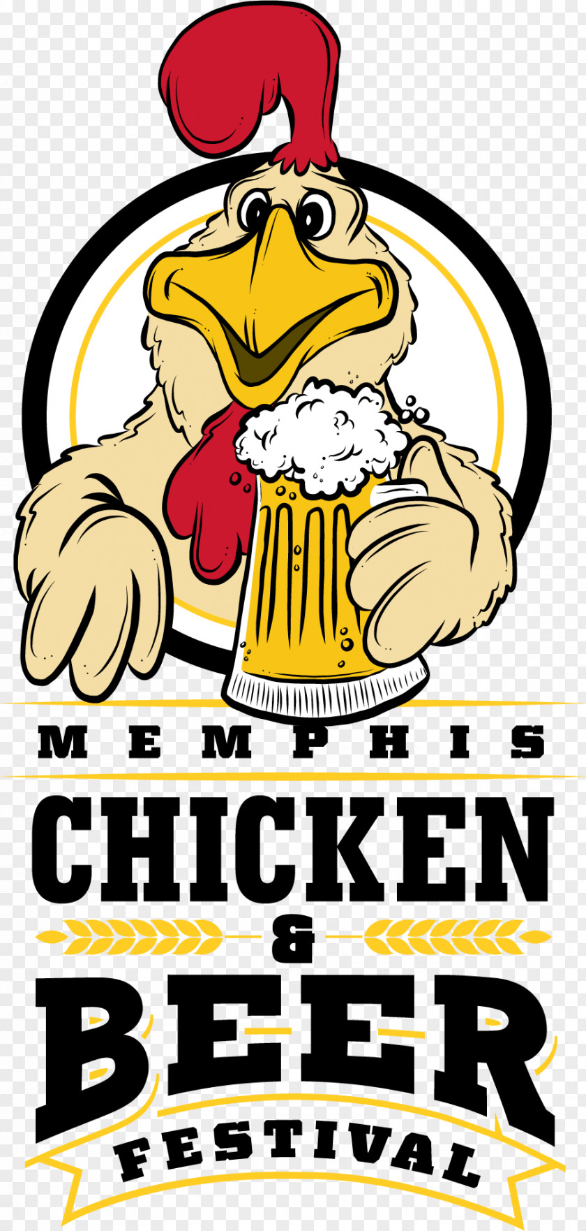 Bowling Flyer Beer Festival Memphis Chicken PNG