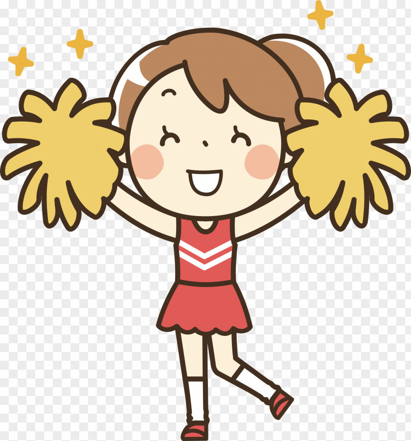 Cheerleader Cheerleading Uniforms Cartoon Clip Art PNG
