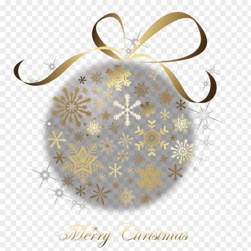 Delicate Snowflake Christmas Hanging Ball Vector Material Ornament PNG