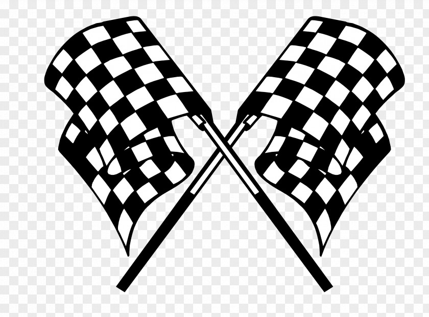 Vector Rendered Racing Banner Go-kart Kart Flags Auto Clip Art PNG