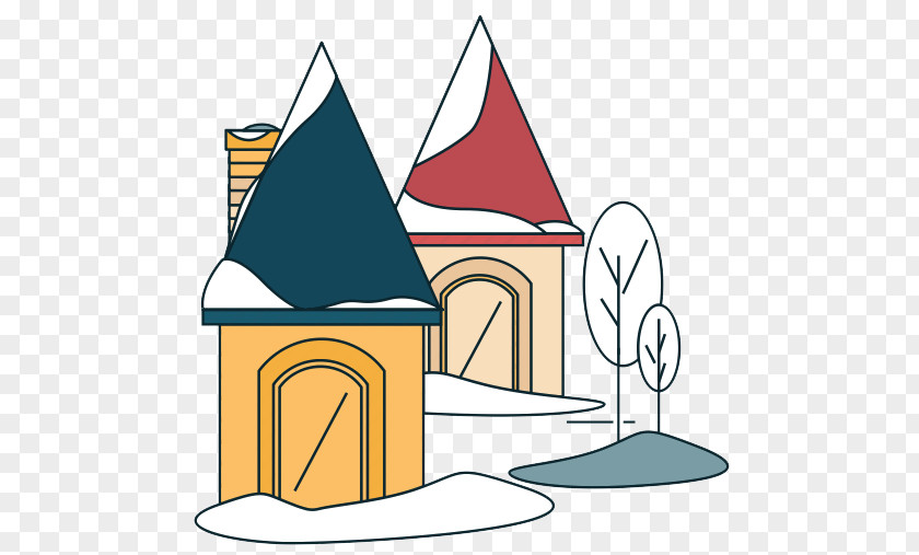 Cartoon Snow House Drawing Clip Art PNG