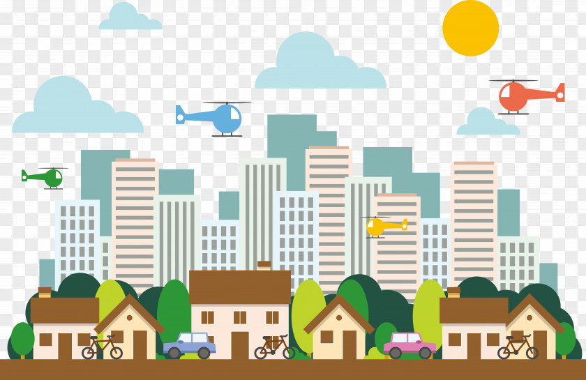City Housing Vector House Illustration PNG