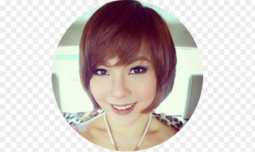 Dj Artist Bangs Hair Coloring Bob Cut Long PNG