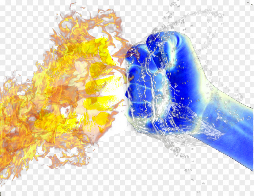 Ice And Fire Fist Fight Download Wallpaper PNG