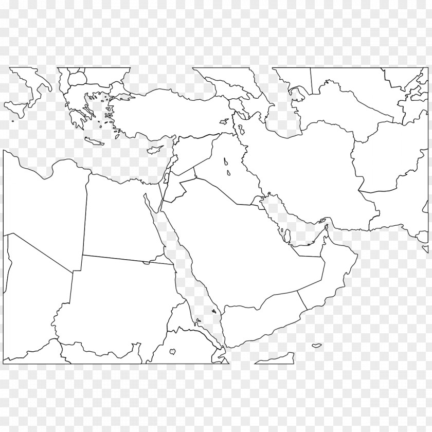 Map Blank Western Asia Japanese Manama PNG