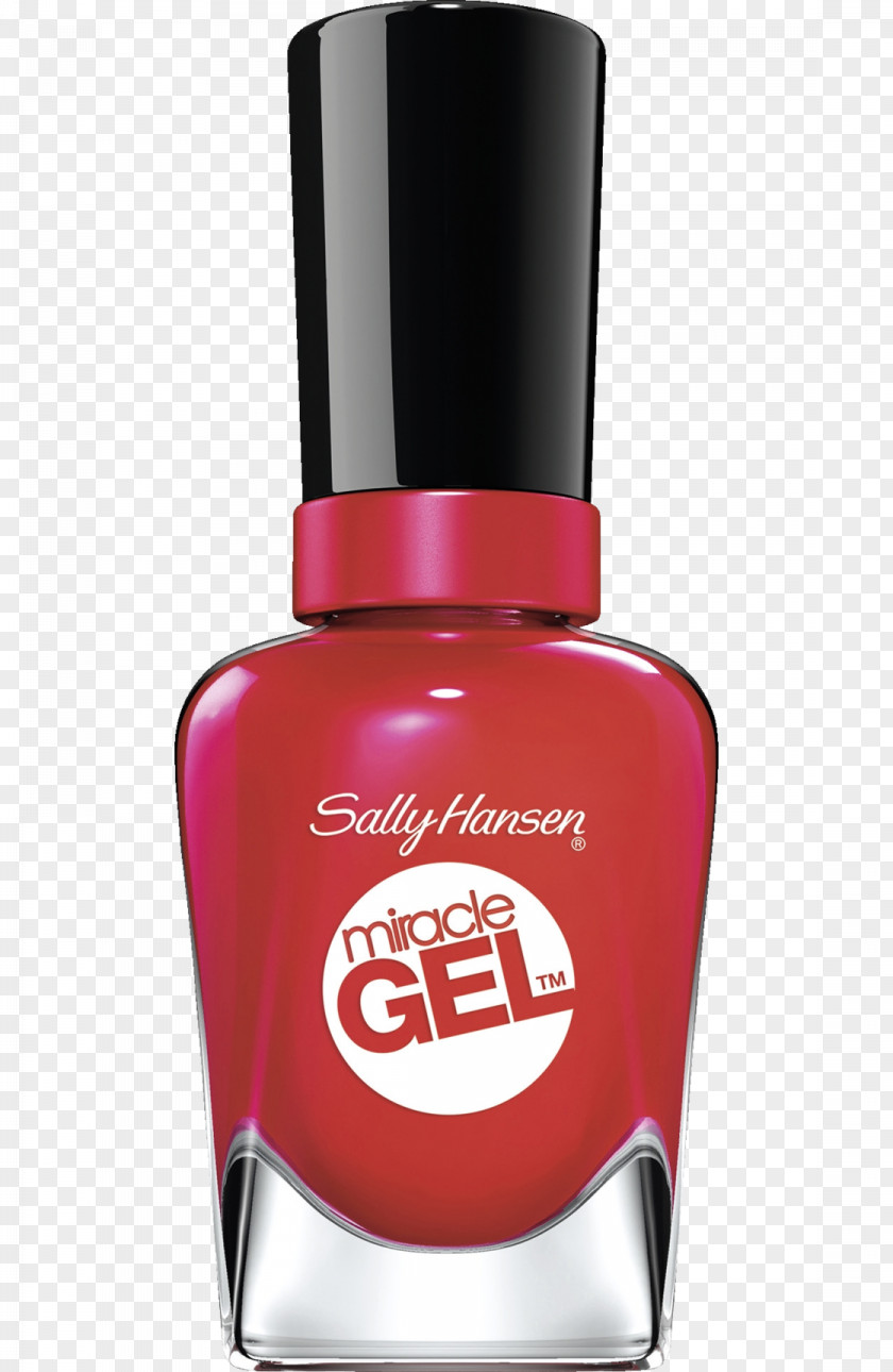 Red Nail Polish Sally Hansen Miracle Gel Manicure Nails Cosmetics PNG