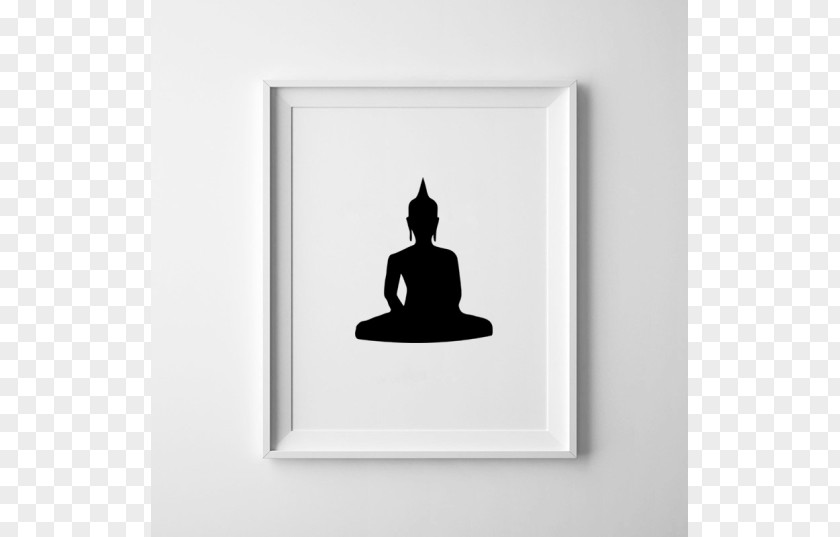 Silhouette Zen Picture Frames Meditation Blue PNG