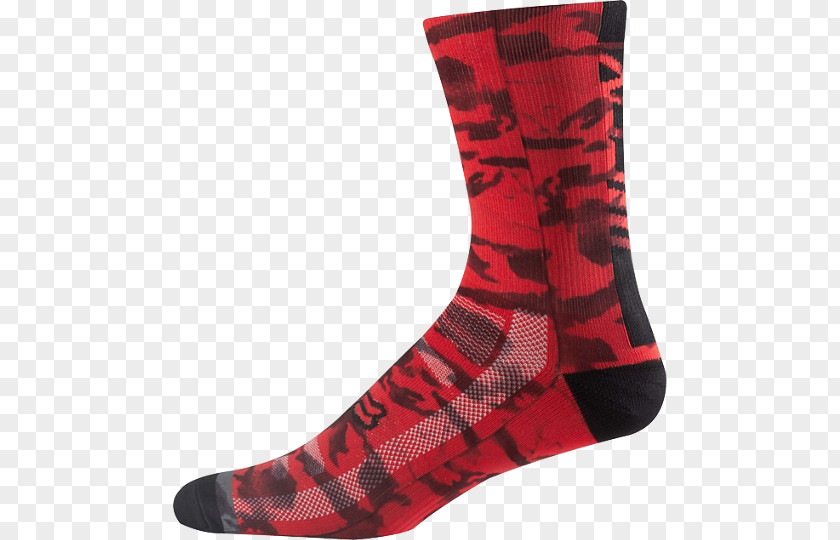 Sock Crew Fox Racing Clothing Red PNG