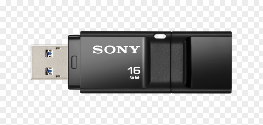 Sony Electronics Manuals USB Flash Drives Corporation 3.0 16GB MicroVault USM-X Drive Speed 3.0/3.1 Gen 5Gbps, Sliding Cover, Lanyard Loop PNG