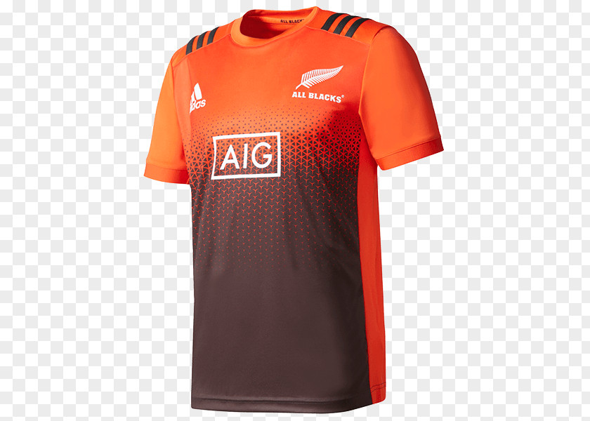 T-shirt New Zealand National Rugby Union Team Jersey Sleeve Adidas PNG
