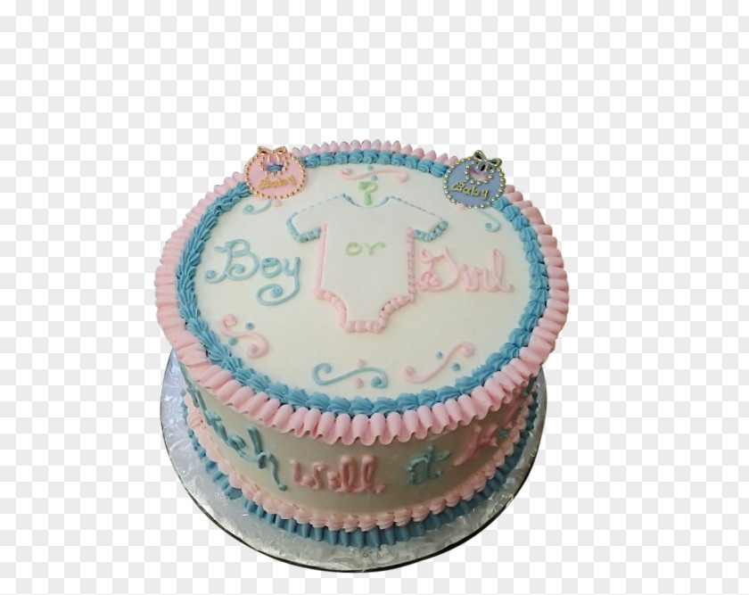Cake Buttercream Sugar Gender Reveal Torte Birthday PNG