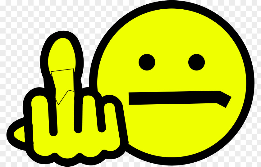 Smiley Emoticon Middle Finger Clip Art PNG