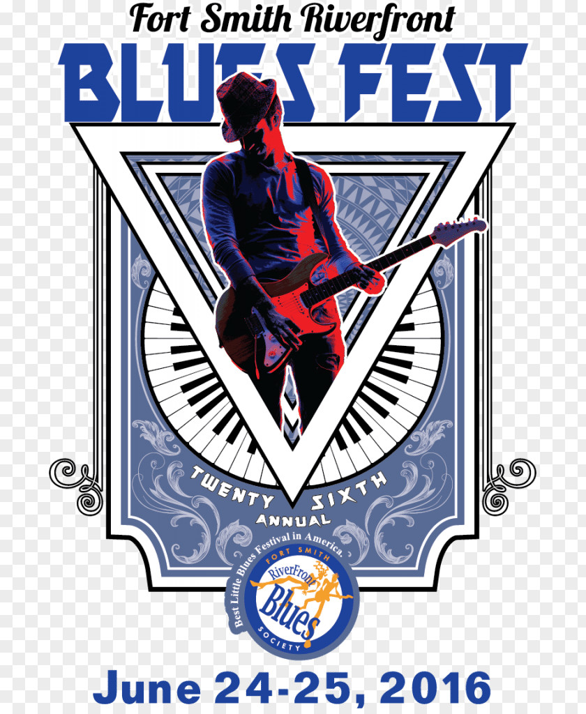 2018 Riverfront Blues Festival Logo Poster PNG