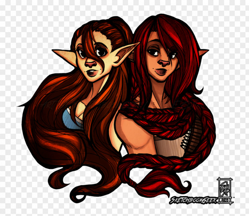 Demon Illustration Human Hair Color Cartoon Fiction PNG