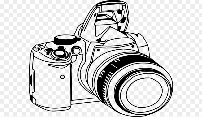 Line Camera Nikon D3100 Digital SLR Clip Art PNG