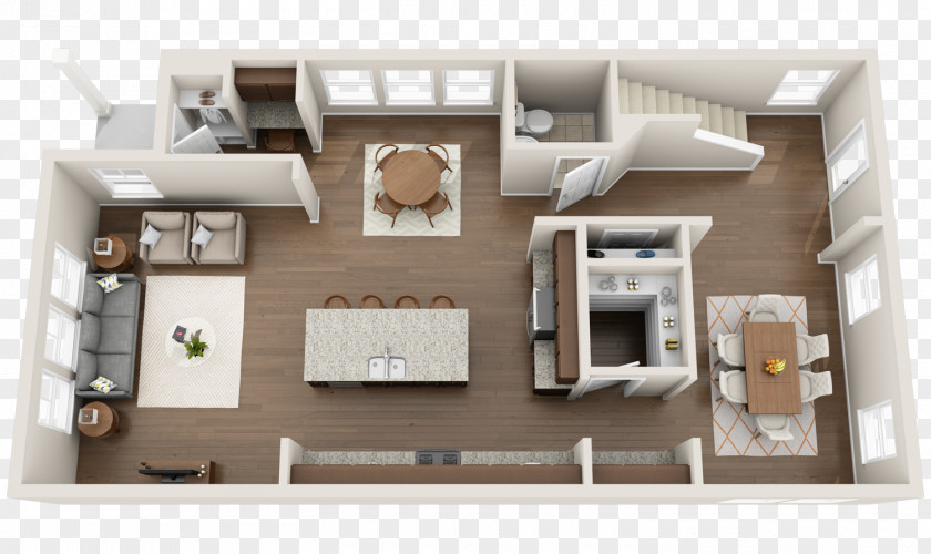 Real Estate Floor Plan 3D Architecture Apartment PNG