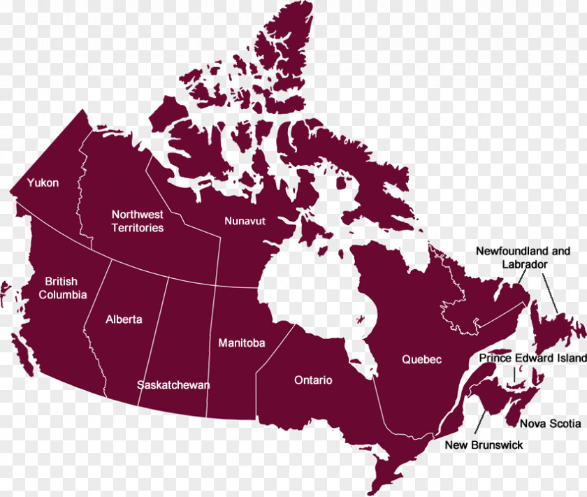 Canada Vector Map Drawing PNG