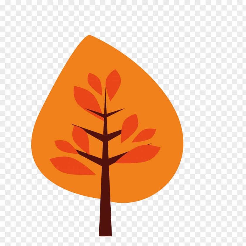 Orange Decoration Vector Tree Clip Art PNG