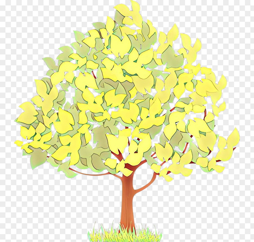 Yellow Tree Plant Flower Cut Flowers PNG
