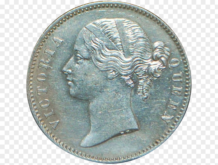 Coin Dime Silver One Rupee PNG