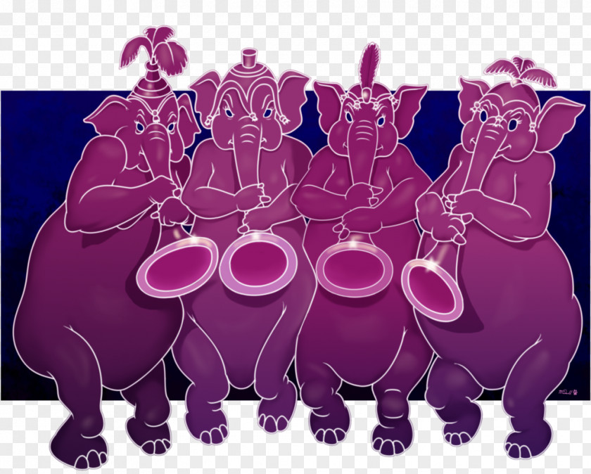 Dumbo The Elephant Matriarch Pink Elephants On Parade Seeing Elephantidae Art PNG