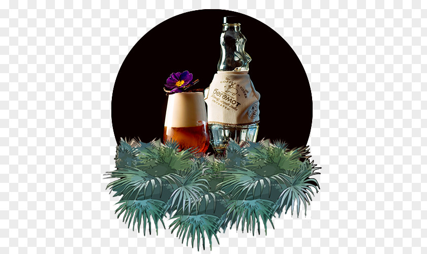 White Russian Cocktail Liqueur Glass Bottle Champagne PNG