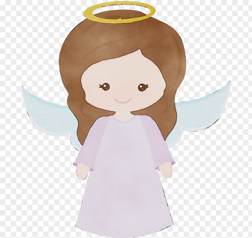 Brown Hair Doll Angel Supernatural Creature Fictional Character Figurine Toy PNG