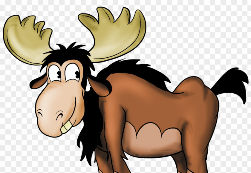 Sign Of The Horns Moose Cartoon Animation Drawing PNG