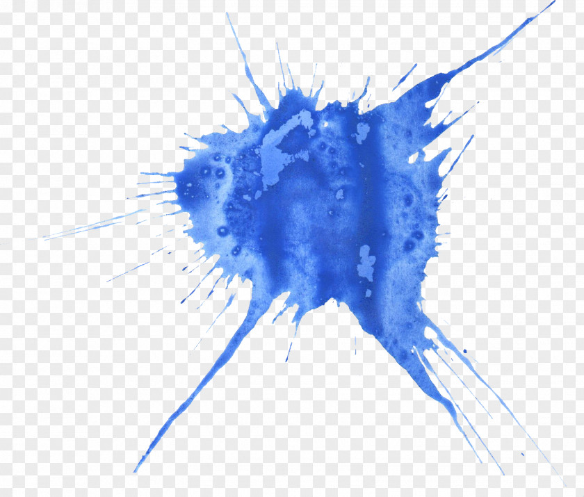 Blue Watercolor Painting PNG