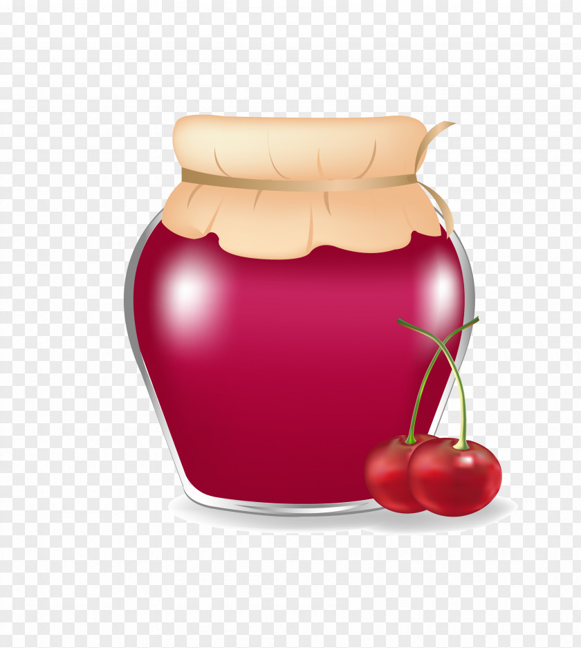 Cherry Jam Fruit Preserves Jar Strawberry PNG