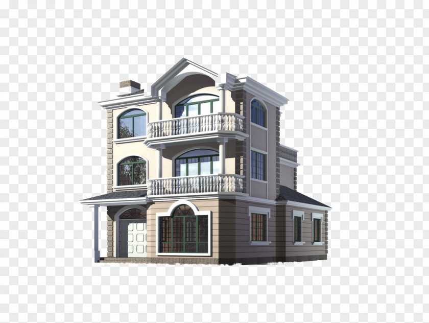 European-style Villa Decoration 3D Renderings Computer Graphics Architecture PNG